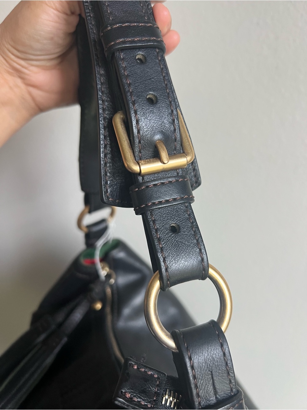 Dooney & Bourke Black Florentine Kingston Leather Hobo Bag - Picture 12 of 15